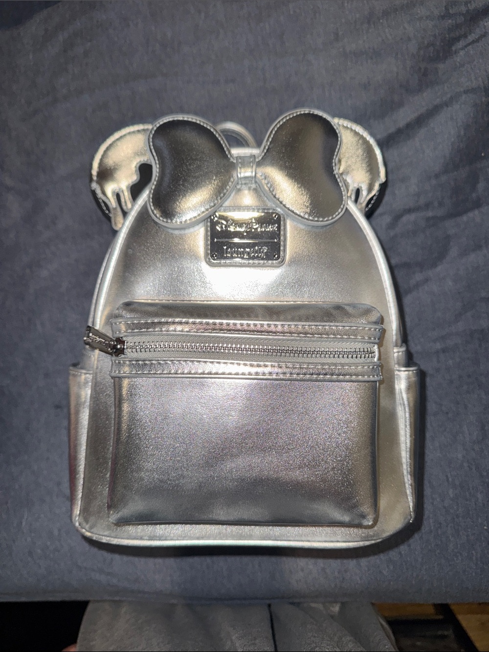 Disney 100th Anniversary Silver Loungefly Mini Backpack